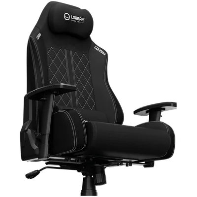 LORGAR CHA41, Ergonomic Gaming Chair Advanced, premium anti-stain fabric, Black/white