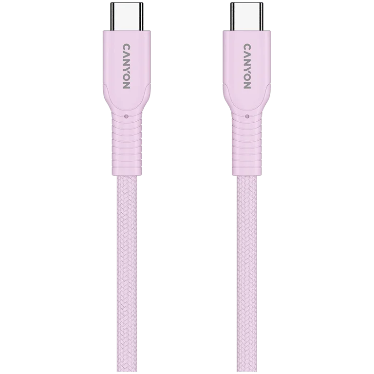 CANYON cable OnWire 60CL C-C 60W COLOR Braided 1m Pink