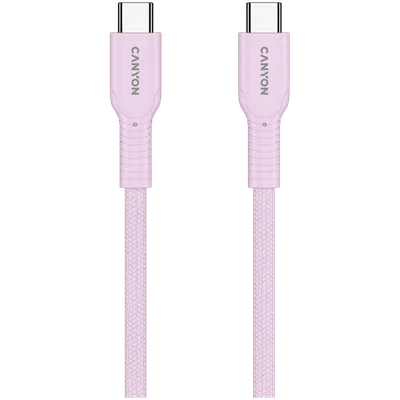 CANYON cable OnWire 60CL C-C 60W COLOR Braided 1m Pink
