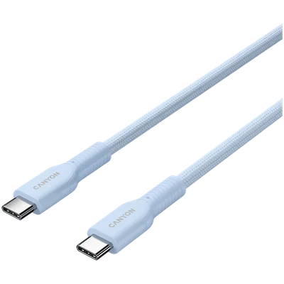 CANYON cable OnWire 60CL C-C 60W COLOR Braided 1m Light Blue