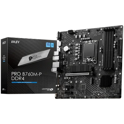 Дънна платка MSI PRO B760M-P DDR4, Socket 1700, mATX