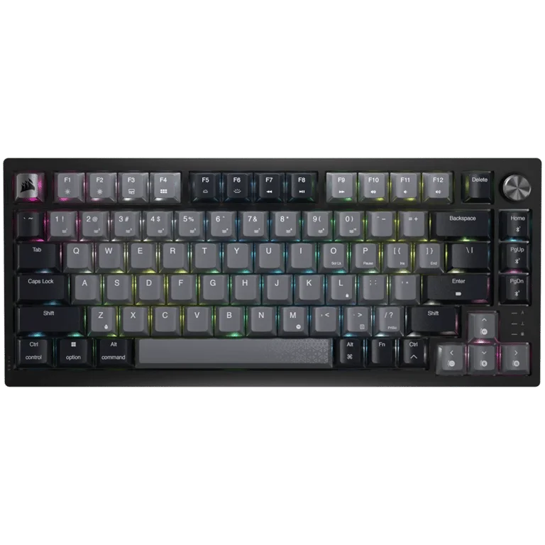 Гейминг клавиатура CORSAIR K65 PLUS WIRELESS 75% RGB, механична, безжична, Midnight Grey
