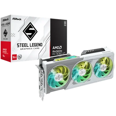 Видеокарта ASROCK AMD Radeon RX 9060 XT Steel Legend OC 16GB GDDR6