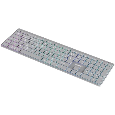CANYON keyboard HKB-W11 UK/US RGB Dual Mode Wireless Grey