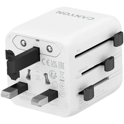 CANYON Travel Adapter OnTour One EU/UK/US/AUS White