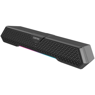 Edifier MG250 2.0 Desktop Soundbar, Bluetooth V5.3, USB-A soundcard input, 2-inch full-range drivers 5W (RMS) output, RGB light strip with companion app control, Built-in MEMS microphone with noise-cancellation, One-touch touch-panel control, Black