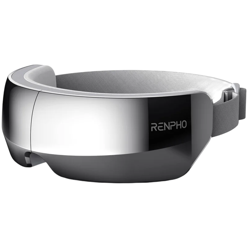 Масажор за очи RENPHO – Eyeris View R-G004, сив, 5 режима, нагряване, Bluetooth, сгъваем