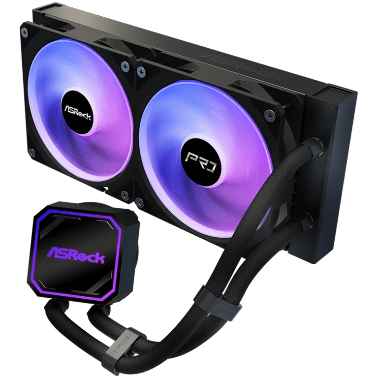 Охладителна система ASRock Pro 240 ARGB 90-APRA36-BAAGA6, течна, 240 мм радиатор, черен