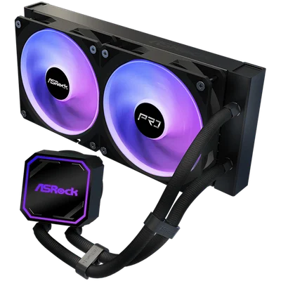 Охладителна система ASRock Pro 240 ARGB 90-APRA36-BAAGA6, течна, 240 мм радиатор, черен