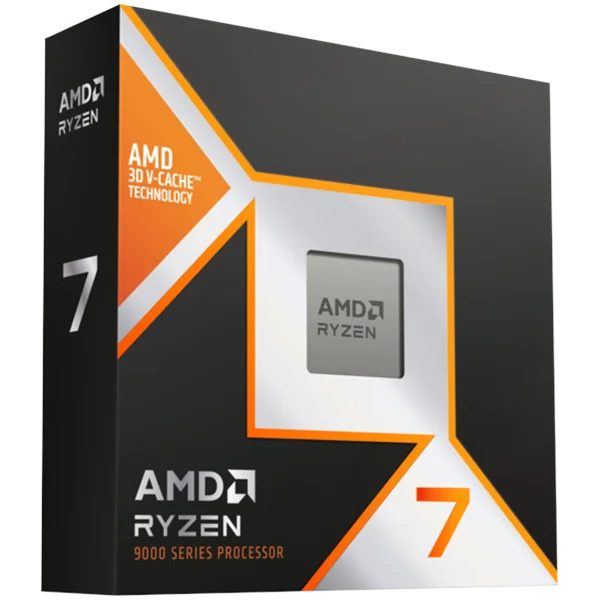 Процесор AMD Ryzen 7 9800X3D 8-ядрен/16 нишки (4.7GHz / 5.2GHz Boost, 104MB кеш, 120W, AM5, Radeon Graphics)