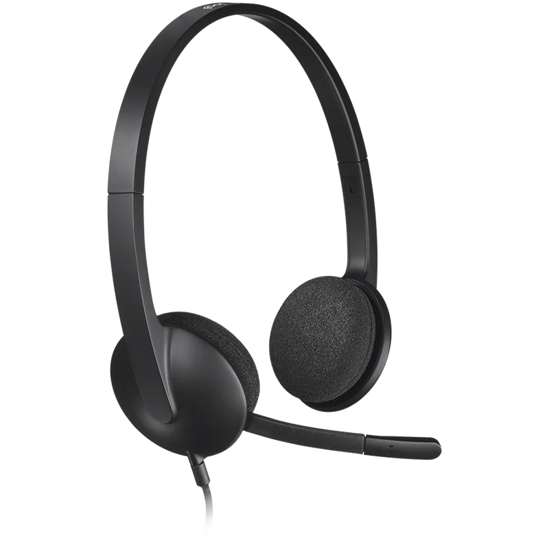 Слушалки Logitech H340 USB, черен