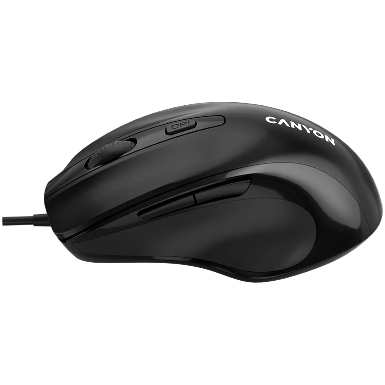 Мишка CANYON – M-6, с кабел, 3200 DPI, 6 бутона, черна