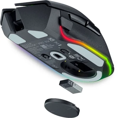 Геймърска мишка Razer Basilisk V3 Pro 35K RZ01-05240100-R3G1, безжична, Focus Pro 35K, 35000 DPI, черна