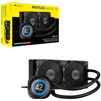 Охладителна система CORSAIR NAUTILUS 240 LCD 240mm водно охлаждане за процесор