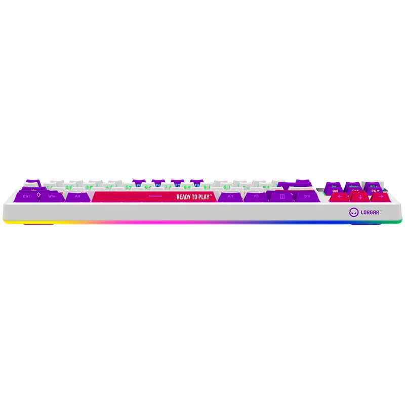LORGAR Gaming Keyboard KBP70TKLW Pro Wireless White EN