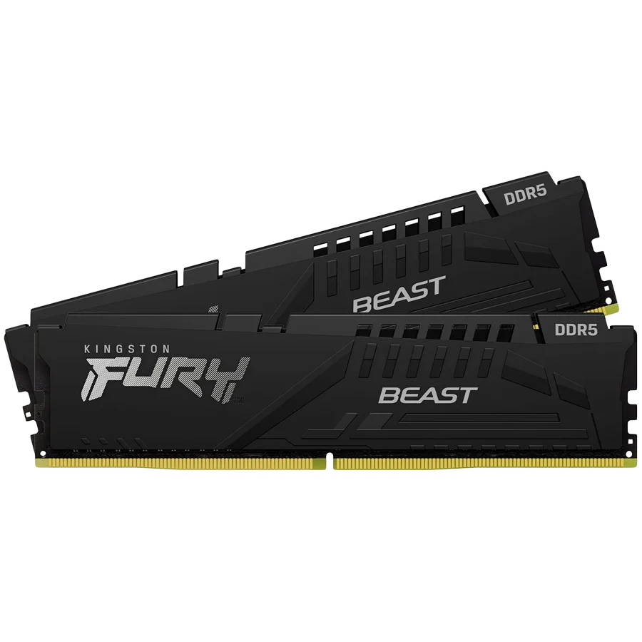 RAM памет Kingston FURY Beast Black – KF560C36BBEAK2-32, 32GB (2x16GB), DDR5, 6000MHz, CL36, DIMM, черен