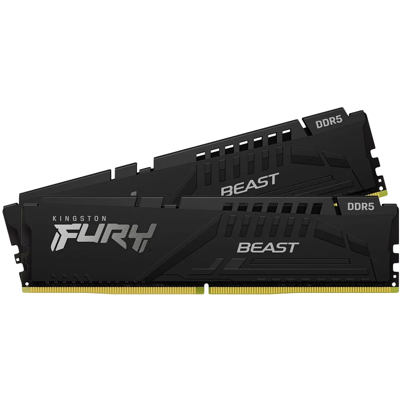RAM памет Kingston FURY Beast Black – KF560C36BBEAK2-32, 32GB (2x16GB), DDR5, 6000MHz, CL36, DIMM, черен