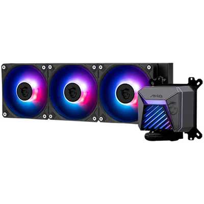 Охладителна система MSI MAG CORELIQUID A15 360, 3x120mm ARGB вентилатори, съвместима с Intel LGA 1700/1851 и AMD AM4/AM5