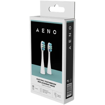 Резервни глави за електрическа четка за зъби AENO ADBTH1-2, бели, DuPont влакна, 2 броя, съвместими с AENO DB1S/DB2S