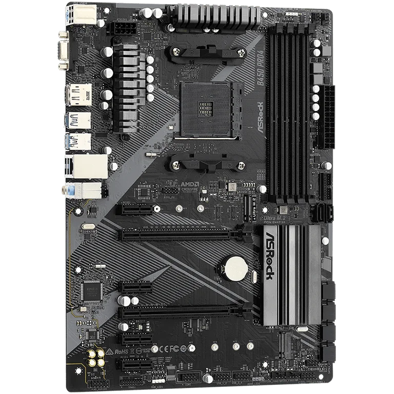 Дънна платка ASROCK B450 PRO4 R2.0 ATX AM4 DDR4