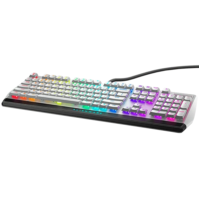 Гейминг клавиатура Alienware AW510K Low-profile RGB механична, бял