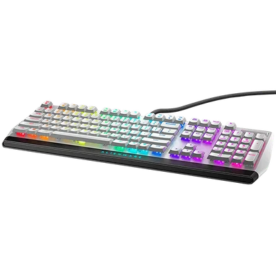 Гейминг клавиатура Alienware AW510K Low-profile RGB механична, бял