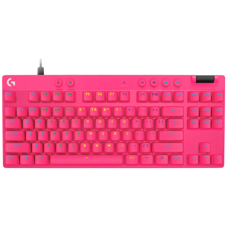 LOGITECH G PRO X TKL RAPID Gaming Keyboard - MAGENTA - US INT'L - USB - EMEA28i-935 - LINEAR