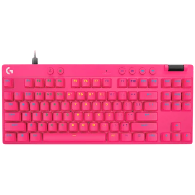 LOGITECH G PRO X TKL RAPID Gaming Keyboard - MAGENTA - US INT'L - USB - EMEA28i-935 - LINEAR