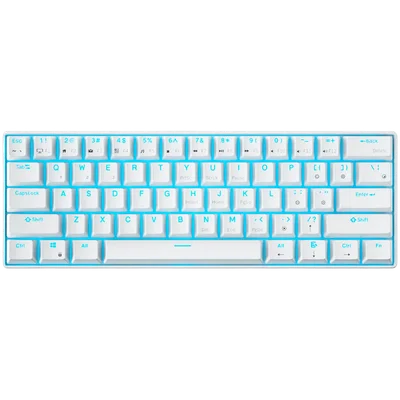 ROYAL KLUDGE RK61 White Gaming Keyboard Red switch