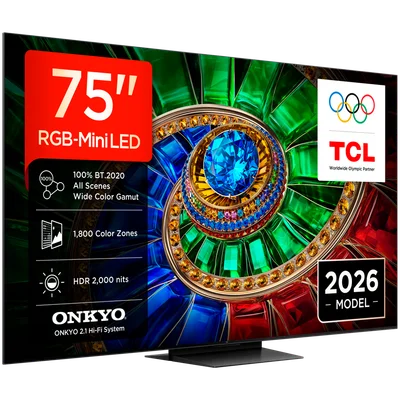 TCL 75RM7L 75'' Commercial Display 16/7 Operation Built-in 2.4/5GHz Wi-Fi, MIMO DVB-C Pan EU
