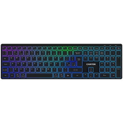 CANYON keyboard HKB-W11 UK/US RGB Dual Mode Wireless Black