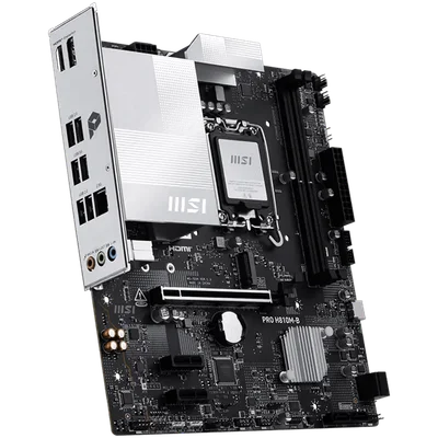 MSI PRO H810M-B, mATX, LGA 1851, 2x DDR5 Dual Channel DDR5 up to 6400(OC)MHz, 1x PCIe x16 slot, 1x M.2 slot, 4x USB 2.0, 2x USB 5Gbps, HDMI, DP, 7.1 HD Audio, 2.5G LAN, 3Y