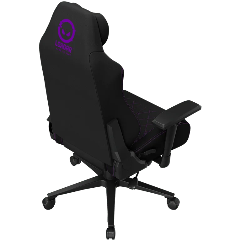 LORGAR CHA41, Ergonomic Gaming Chair Advanced, premium anti-stain fabric, Black/purple