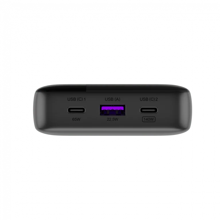 Външна батерия CANYON OnPower 240 PB-240 25000mAh 140W Power Delivery, три порта, дисплей, тъмно сив