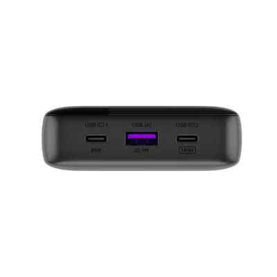 Външна батерия CANYON OnPower 240 PB-240 25000mAh 140W Power Delivery, три порта, дисплей, тъмно сив