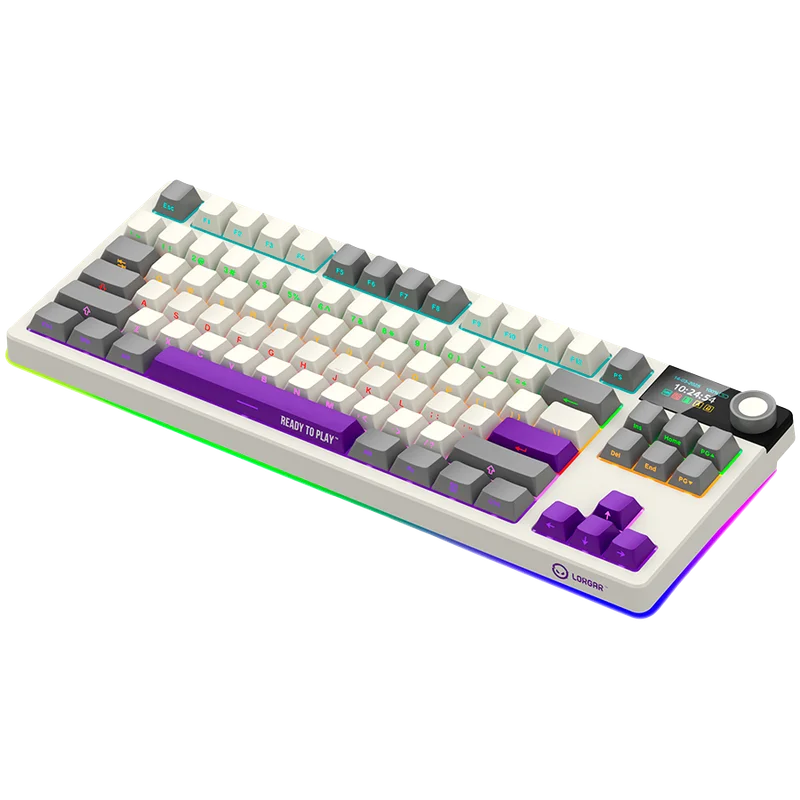 LORGAR KBP70TKLW, Wireless TKL Mechanical Gaming Keyboard Pro, Beige, EN layout