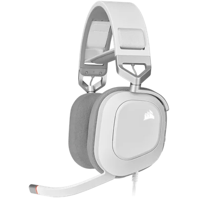 Гейминг слушалки CORSAIR HS80 RGB Wireless, бял