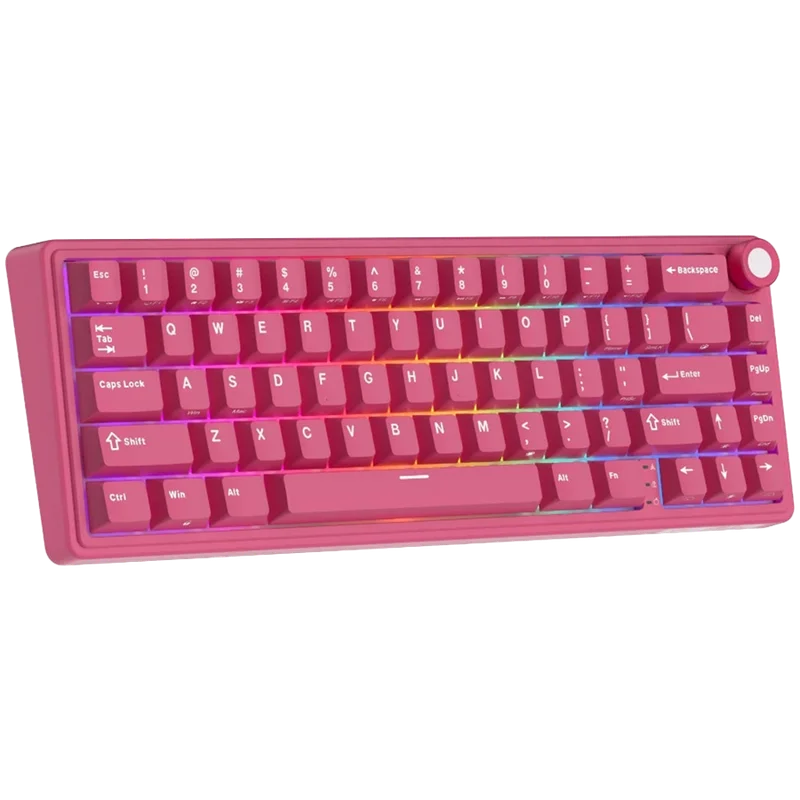 ROYAL KLUDGE R65 Berry Red Gaming Keyboard Cream Switch