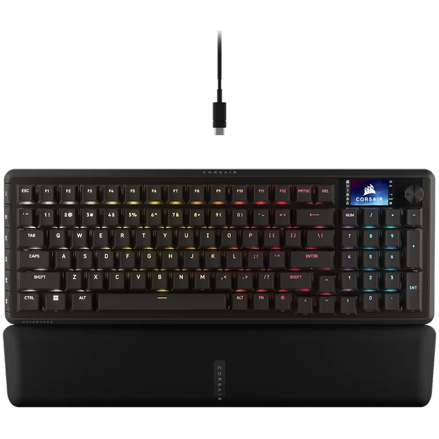 Гейминг клавиатура CORSAIR – VANGUARD 96, безжична, RGB подсветка, механични клавиши, черна