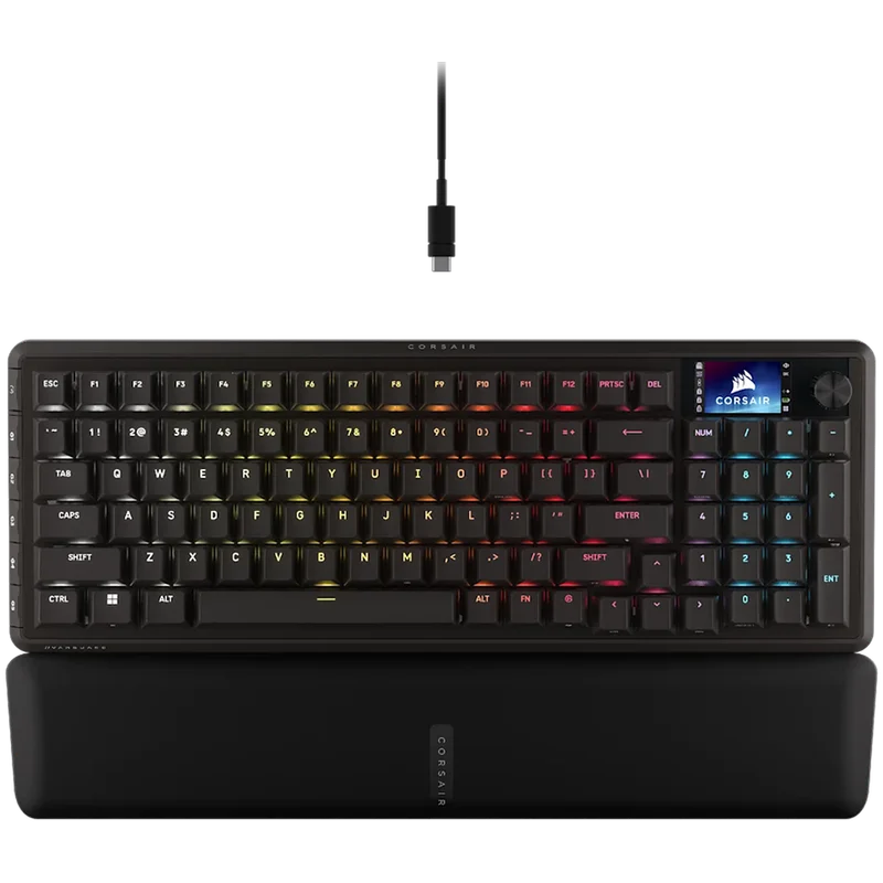 Гейминг клавиатура CORSAIR – VANGUARD 96, безжична, RGB подсветка, механични клавиши, черна
