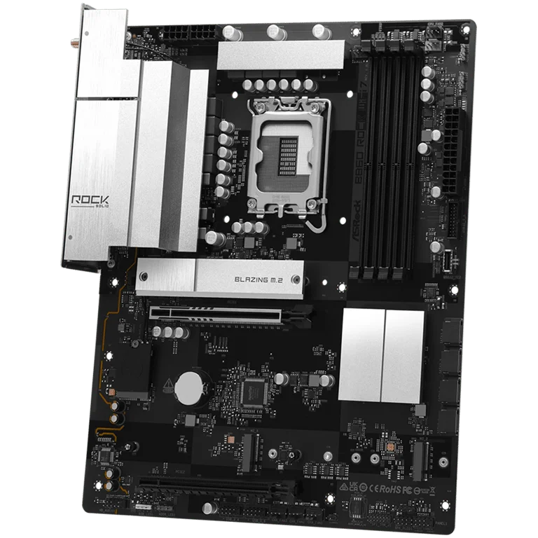 Дънна платка ASROCK B860 Rock Wi-Fi 7, Socket 1851, DDR5, ATX