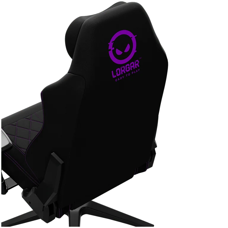 LORGAR CHA41, Ergonomic Gaming Chair Advanced, premium anti-stain fabric, Black/purple