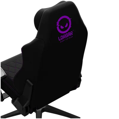 LORGAR CHA41, Ergonomic Gaming Chair Advanced, premium anti-stain fabric, Black/purple