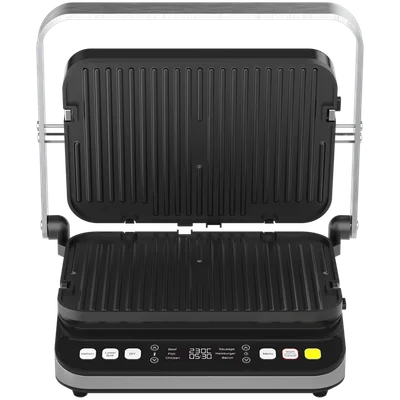 AENO ''Electric Grill EG5: 2000W, 2 heating modes - Lower Grill, Both Grills, 6 preset programs, Defrost, Max opening angle -180°, Temperature regulation, Timer, Removable double-sided plates, Plate size 320*220mm''