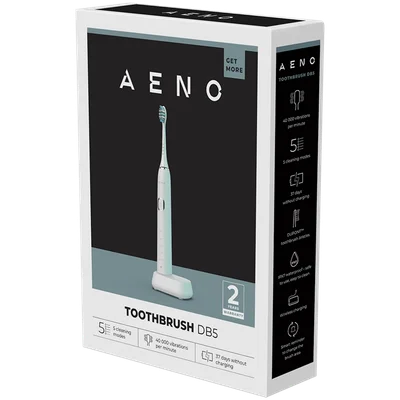 AENO Sonic Electric Toothbrush DB5: White, 5 modes, wireless charging, 46000rpm, 40 days without charging, IPX7
