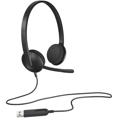 Слушалки Logitech H340 USB, черен