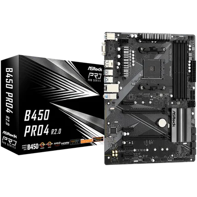 Дънна платка ASROCK B450 PRO4 R2.0 ATX AM4 DDR4