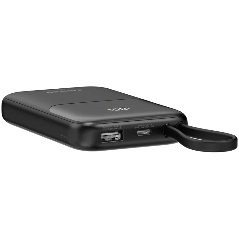 CANYON power bank OnPower 101 built-in cable 10000 mAh PD22.5W Black