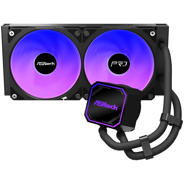Охладителна система ASRock Pro 240 ARGB 90-APRA36-BAAGA6, течна, 240 мм радиатор, черен