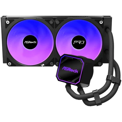 Охладителна система ASRock Pro 240 ARGB 90-APRA36-BAAGA6, течна, 240 мм радиатор, черен